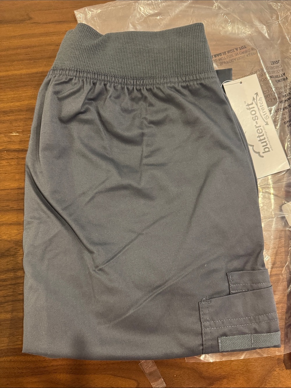 Butter-Soft Scrub Pants Jogger Small Petite- Charcoal Grey